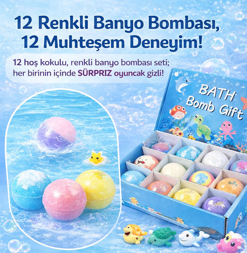 Sürpriz Banyo Topu™ (12 farklı oyuncak) 1 ALANA 1 BEDAVA
